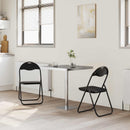 Sammenklappelig stol 2 pcs Sort 48 x 43,5 x 81 cm Faux læder