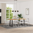 Sammenklappelig stol 8 pcs Hvid og Grå 48 x 43,5 x 81 cm