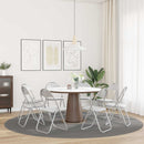 Sammenklappelig stol 8 pcs Hvid og Grå 48 x 43,5 x 81 cm