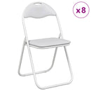 Sammenklappelig stol 8 pcs Hvid 48 x 43,5 x 81 cm Faux læder