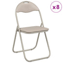 Sammenklappelig stol 8 pcs Sandfarvet 48 x 43,5 x 81 cm