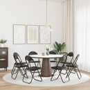 Sammenklappelig stol 8 pcs Sort 48 x 43,5 x 81 cm Faux læder
