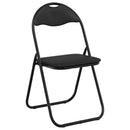Sammenklappelig stol 8 pcs Sort 48 x 43,5 x 81 cm Faux læder