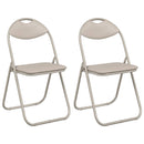 Sammenklappelig stol 2 pcs Sandfarvet 48 x 43,5 x 81 cm