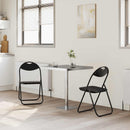 Sammenklappelig stol 2 pcs Sort 48 x 43,5 x 81 cm Faux læder