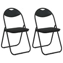 Sammenklappelig stol 2 pcs Sort 48 x 43,5 x 81 cm Faux læder