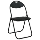 Sammenklappelig stol 2 pcs Sort 48 x 43,5 x 81 cm Faux læder