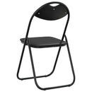 Sammenklappelig stol 2 pcs Sort 48 x 43,5 x 81 cm Faux læder