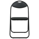 Sammenklappelig stol 2 pcs Sort 48 x 43,5 x 81 cm Faux læder