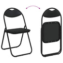 Sammenklappelig stol 2 pcs Sort 48 x 43,5 x 81 cm Faux læder
