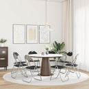 Sammenklappelig stol 8 pcs Sort og grå 48 x 43,5 x 81 cm