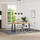 Sammenklappelig stol 8 pcs Hvid og Grå 48 x 43,5 x 81 cm
