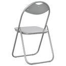 Sammenklappelig stol 8 pcs Hvid og Grå 48 x 43,5 x 81 cm