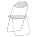 Sammenklappelig stol 8 pcs Hvid 48 x 43,5 x 81 cm Faux læder