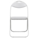 Sammenklappelig stol 8 pcs Hvid 48 x 43,5 x 81 cm Faux læder
