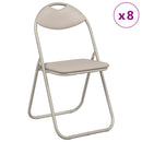 Sammenklappelig stol 8 pcs Sandfarvet 48 x 43,5 x 81 cm