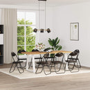 Sammenklappelig stol 8 pcs Sort 48 x 43,5 x 81 cm Faux læder