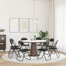 Sammenklappelig stol 8 pcs Sort 48 x 43,5 x 81 cm Faux læder