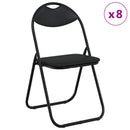 Sammenklappelig stol 8 pcs Sort 48 x 43,5 x 81 cm Faux læder