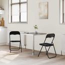 Sammenklappelig stol 2 pcs Sort 48 x 44 x 78 cm Fløjl