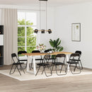 Sammenklappelig stol 8 pcs Sort 48 x 44 x 78 cm Fløjl