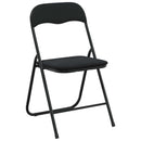 Sammenklappelig stol 8 pcs Sort 48 x 44 x 78 cm Fløjl