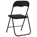 Sammenklappelig stol 8 pcs Sort 48 x 44 x 78 cm Fløjl