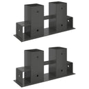 Brænde stakkehjælp 2 stk. Antracit 34 x 10 x 15 cm Stål
