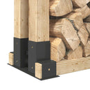 Brænde stakkehjælp 2 stk. Antracit 34 x 10 x 15 cm Stål