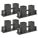 Brænde stakkehjælp 4 stk. Antracit 34 x 10 x 15 cm Stål