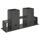 Brænde stakkehjælp 12 stk. Antracit 34 x 10 x 15 cm Stål