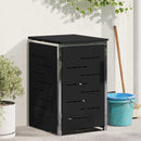Skraldespand opbevaring Sort 77,5 x 69 x 112,5 cm Rustfrit stål