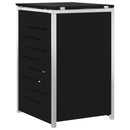 Skraldespand opbevaring Sort 77,5 x 69 x 112,5 cm Rustfrit stål