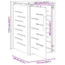 Skraldespand opbevaring Sort 77,5 x 69 x 112,5 cm Rustfrit stål