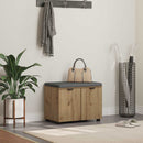 Skobænk med hynde Artisan-eg 60 x 38 x 46 cm Konstrueret træ