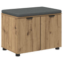 Skobænk med hynde Artisan-eg 60 x 38 x 46 cm Konstrueret træ