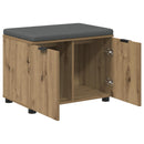 Skobænk med hynde Artisan-eg 60 x 38 x 46 cm Konstrueret træ