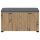 Skobænk med hynde Artisan-eg 80 x 38 x 46 cm Konstrueret træ
