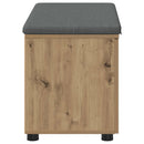 Skobænk med hynde Artisan-eg 80 x 38 x 46 cm Konstrueret træ