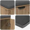 Skobænk med hynde Artisan-eg 100 x 38 x 46 cm Konstrueret træ