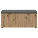 Skobænk med hynde Artisan-eg 100 x 38 x 46 cm Konstrueret træ
