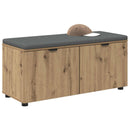 Skobænk med hynde Artisan-eg 100 x 38 x 46 cm Konstrueret træ