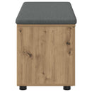 Skobænk med hynde Artisan-eg 100 x 38 x 46 cm Konstrueret træ