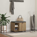 Skobænk med hynde Artisan-eg 60 x 38 x 46 cm Konstrueret træ