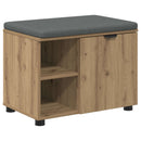 Skobænk med hynde Artisan-eg 60 x 38 x 46 cm Konstrueret træ
