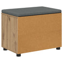 Skobænk med hynde Artisan-eg 60 x 38 x 46 cm Konstrueret træ