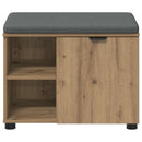 Skobænk med hynde Artisan-eg 60 x 38 x 46 cm Konstrueret træ