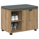 Skobænk med hynde Artisan-eg 60 x 38 x 46 cm Konstrueret træ