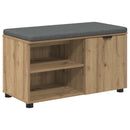 Skobænk med hynde Artisan-eg 80 x 38 x 46 cm Konstrueret træ