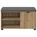 Skobænk med hynde Artisan-eg 80 x 38 x 46 cm Konstrueret træ